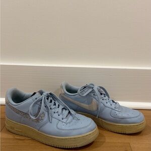 Nike Sky Blue Sneakers with Beige Sole
